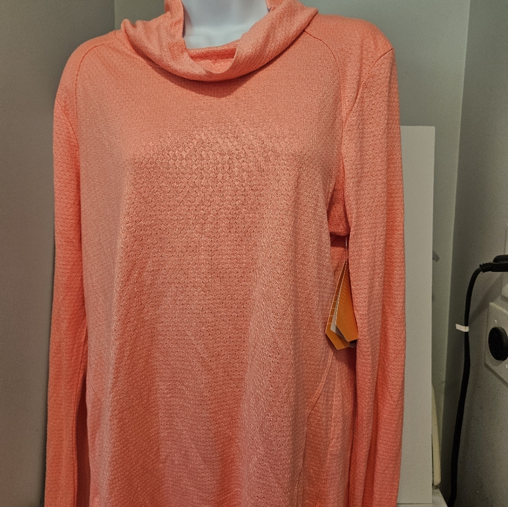 Avia Vibrant Coral Turtleneck Top